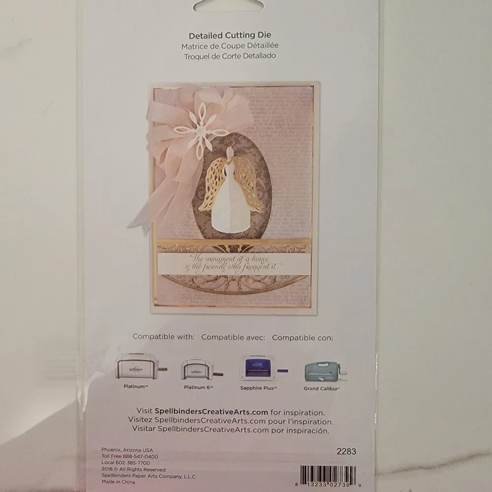 Spellbinders 3D ANGEL ORNAMENT Steel Craft Die Set of 3 #S4-961 NEW